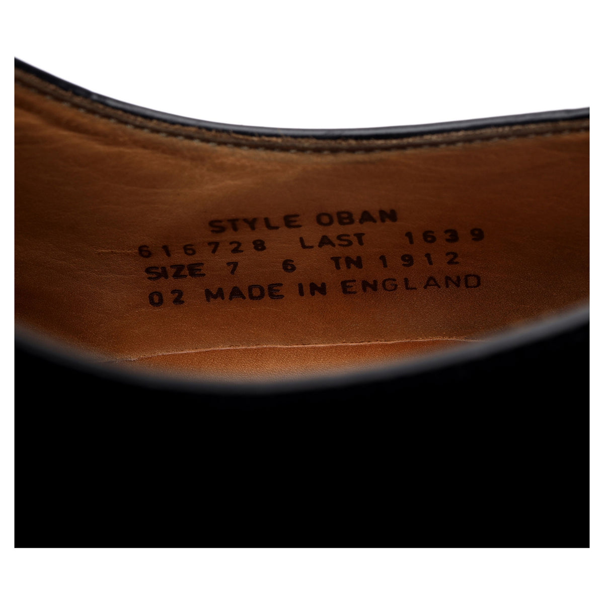&#39;Oban&#39; Black Leather Oxford Brogues UK 7
