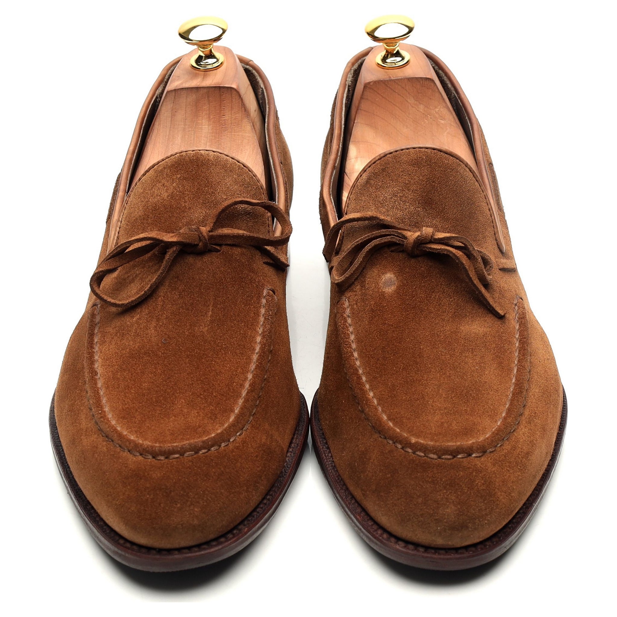 80228' Tan Brown Suede String Loafer UK 10 EE - Abbot's Shoes