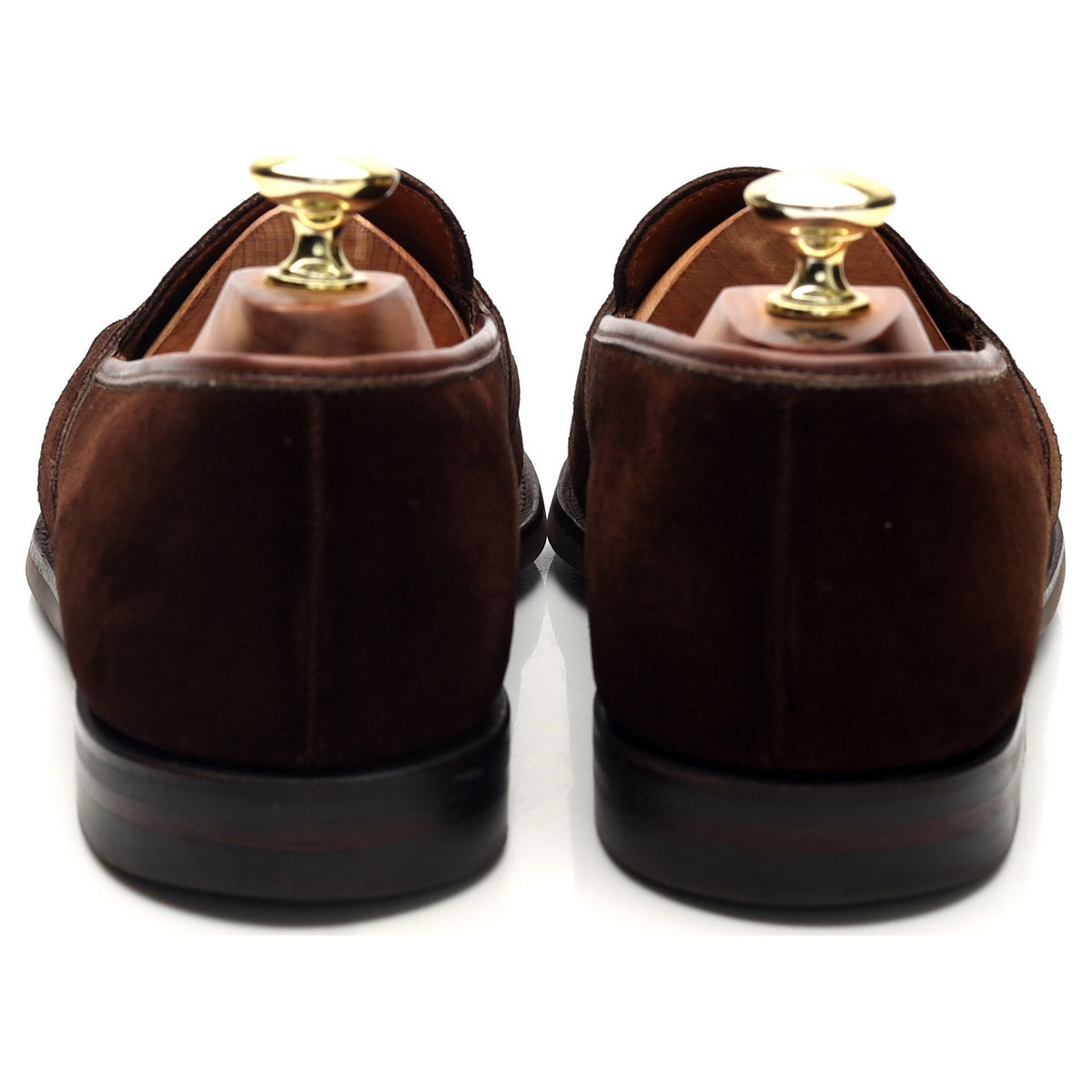 'Hertford' Dark Brown Suede Loafers UK 7.5 E