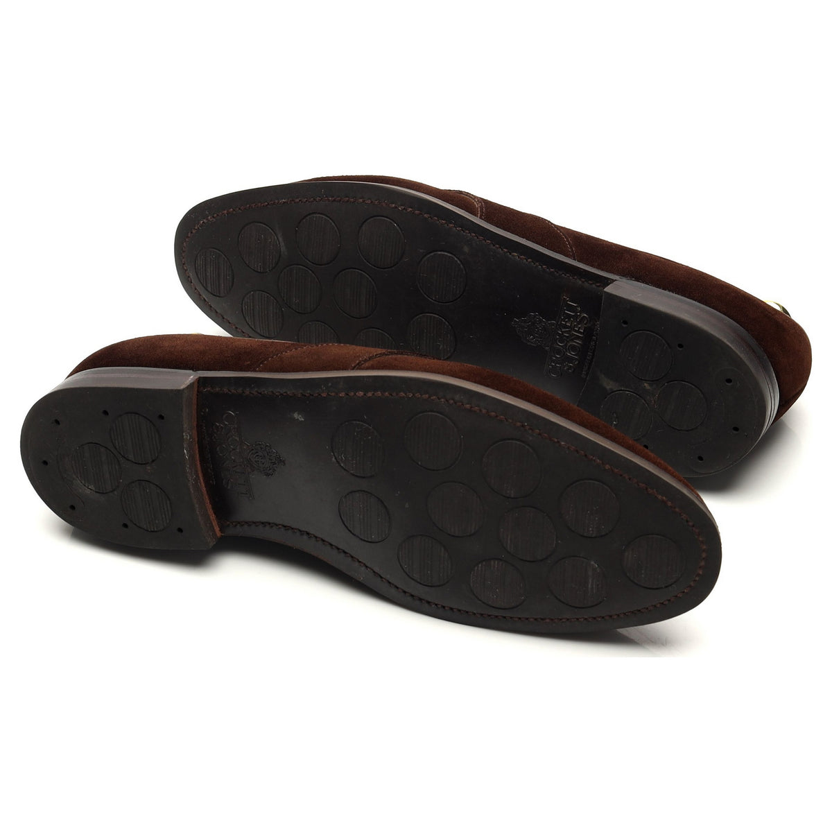 'Hertford' Dark Brown Suede Loafers UK 7.5 E