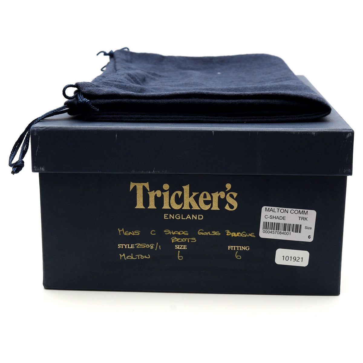 'Malton' Tan Brown Leather Brogue Boots UK 6