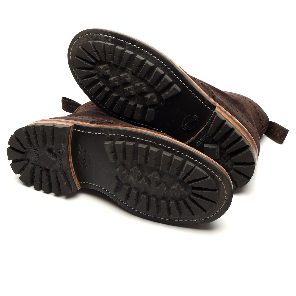 MTO 1880 'Bedale' Dark Brown Waxed Suede Brogue Boots UK 6 G