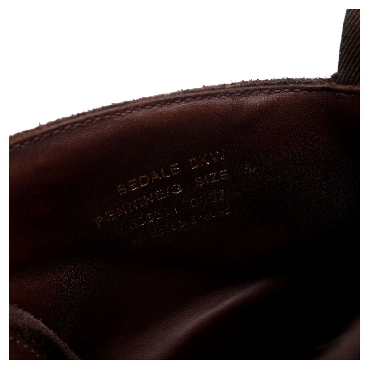 MTO 1880 'Bedale' Dark Brown Waxed Suede Brogue Boots UK 6 G