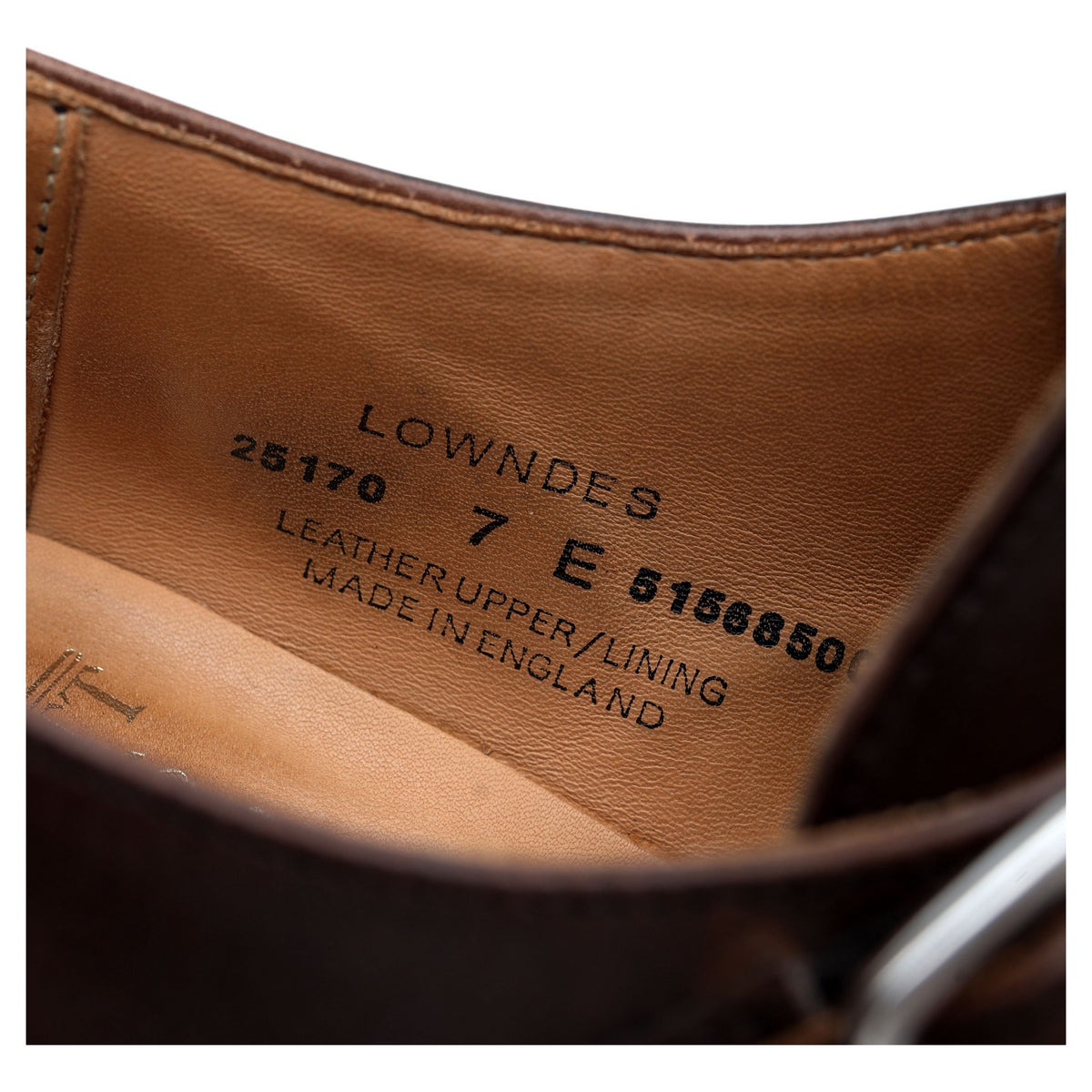 'Lowndes' Dark Brown Leather Double Monk Strap UK 7 E