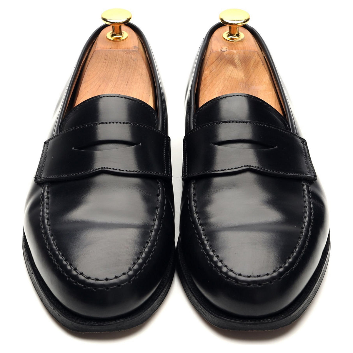 'Boston' Black Leather Loafers UK 6 G