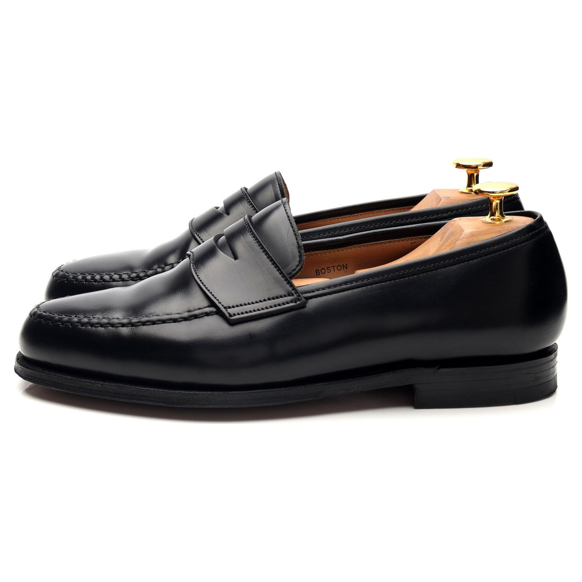 'Boston' Black Leather Loafers UK 6 G
