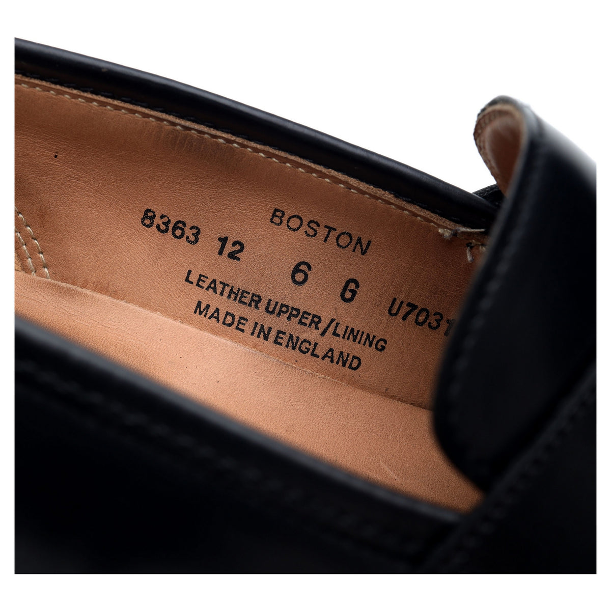 'Boston' Black Leather Loafers UK 6 G