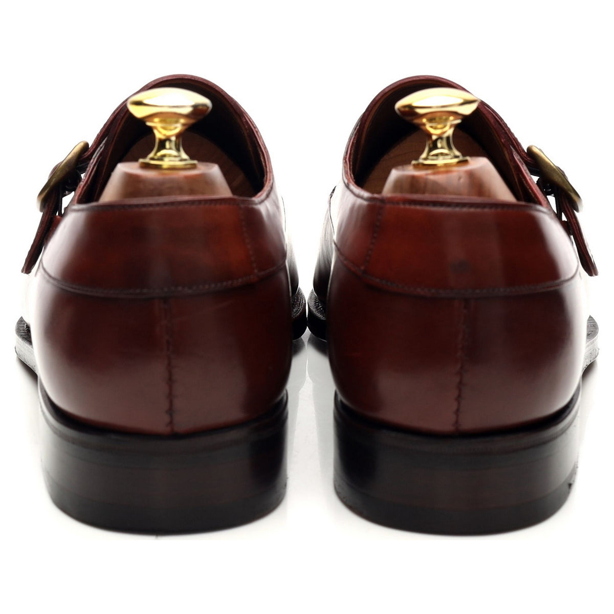 '80180' Red Cordovan Leather Split Toe Monk Strap UK 8.5 EE