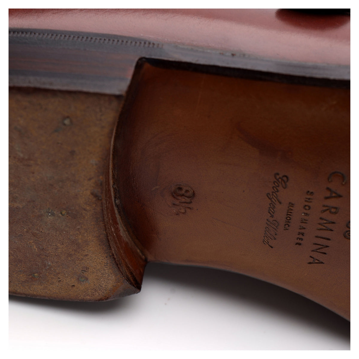 '80180' Red Cordovan Leather Split Toe Monk Strap UK 8.5 EE