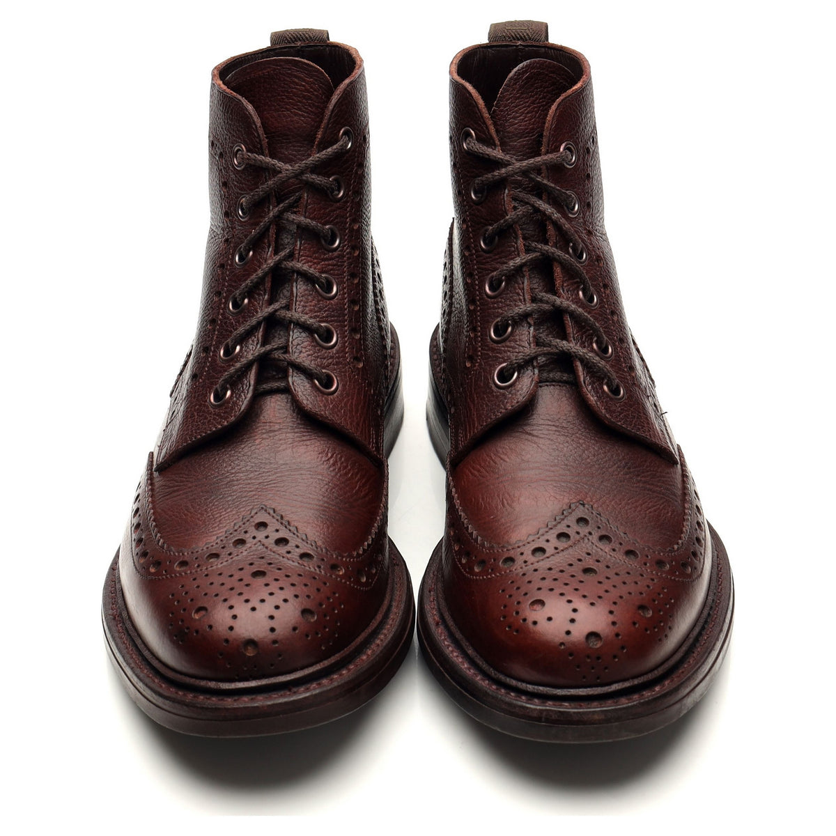 1880 'Bedale' Brown Grain Leather Brogue Boots UK 6 G