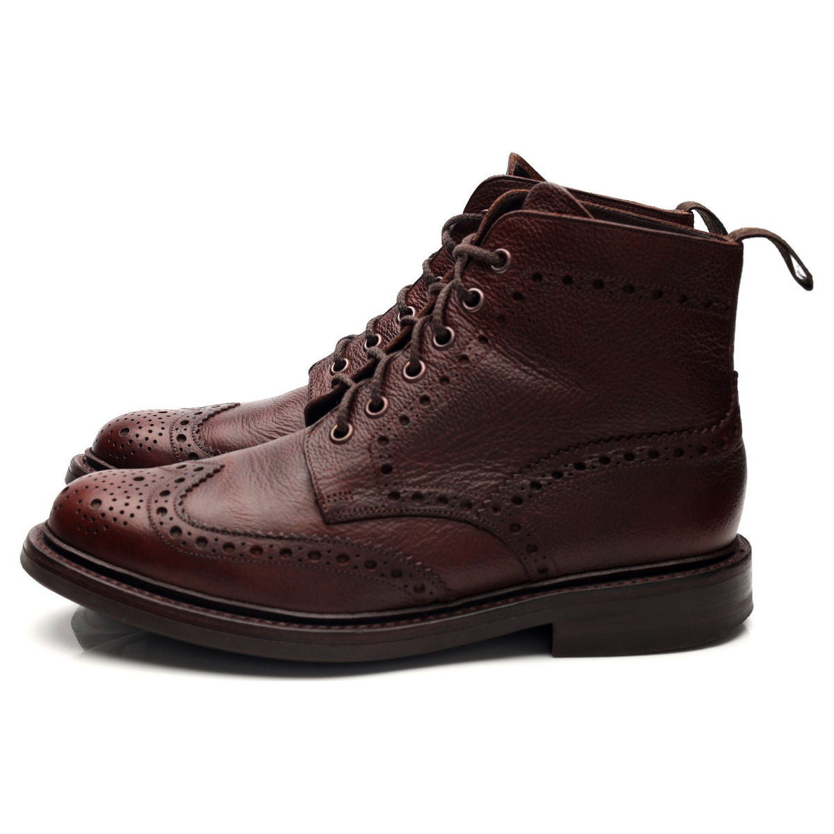 1880 'Bedale' Brown Grain Leather Brogue Boots UK 6 G