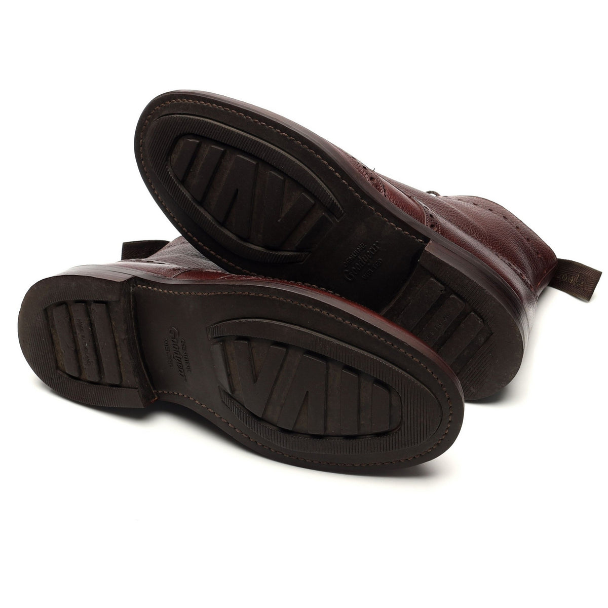 1880 'Bedale' Brown Grain Leather Brogue Boots UK 6 G