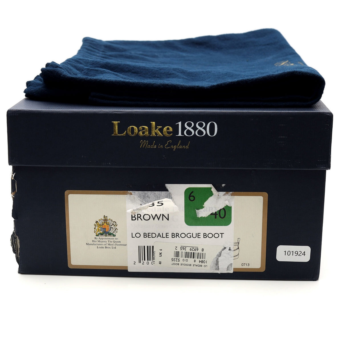 1880 'Bedale' Brown Grain Leather Brogue Boots UK 6 G