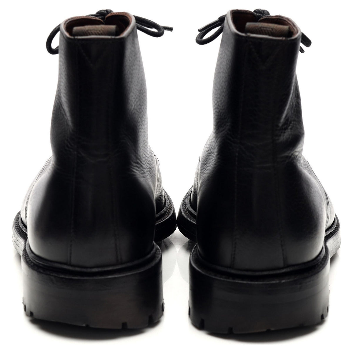 1880 'Sedbergh' Black Leather Cap Toe Boots UK 6 G