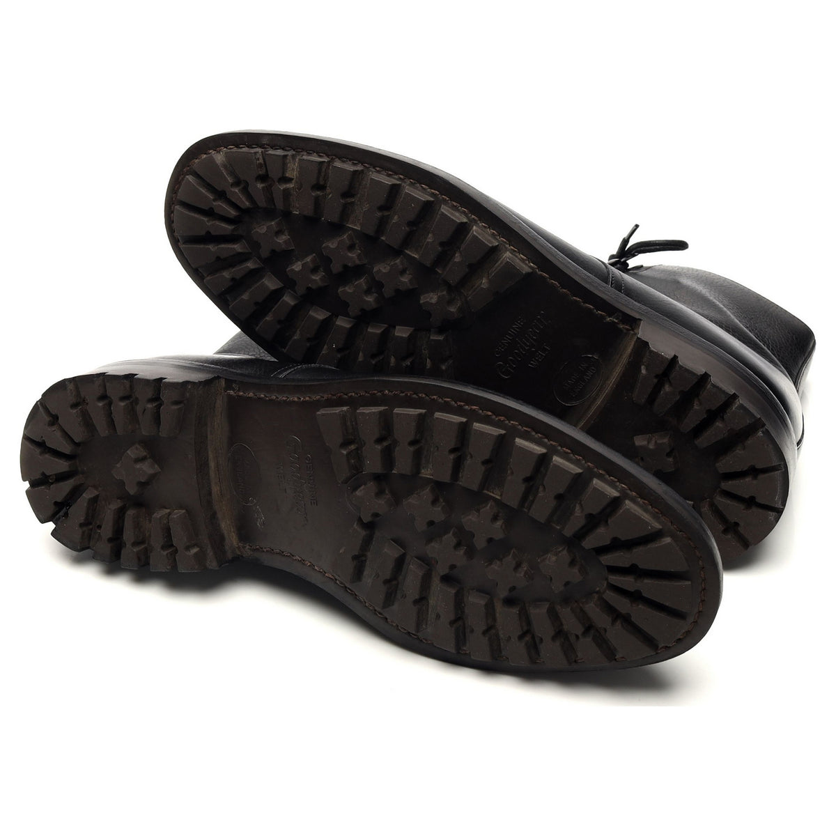 1880 'Sedbergh' Black Leather Cap Toe Boots UK 6 G