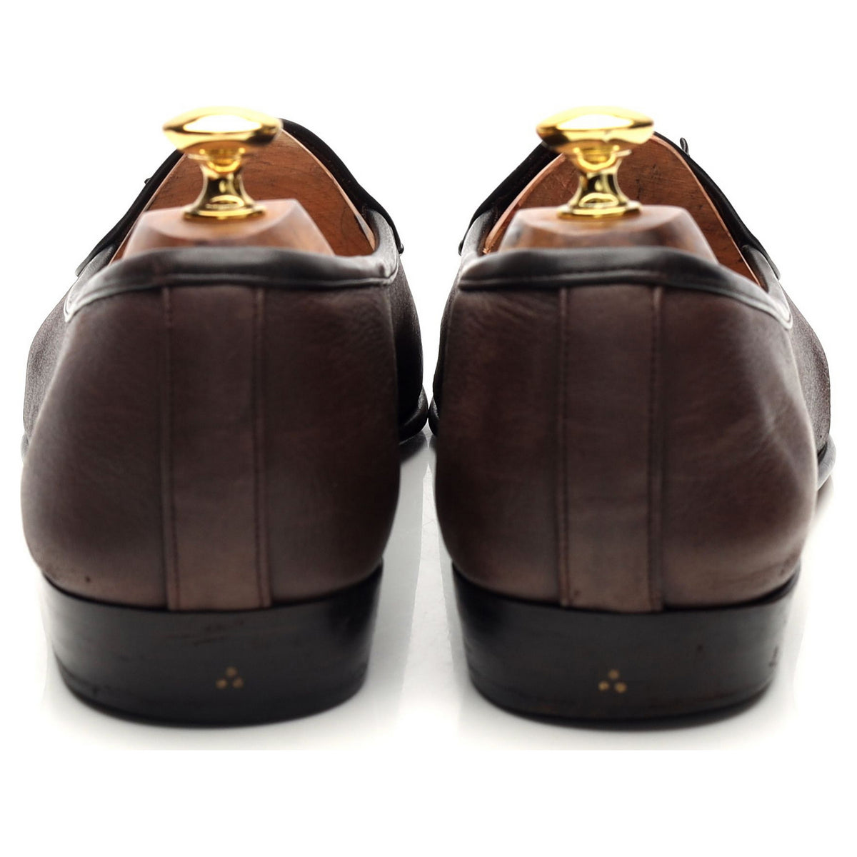 'Sagan Bow' Dark Brown Leather Slip On Loafers UK 11 / UK 11.5