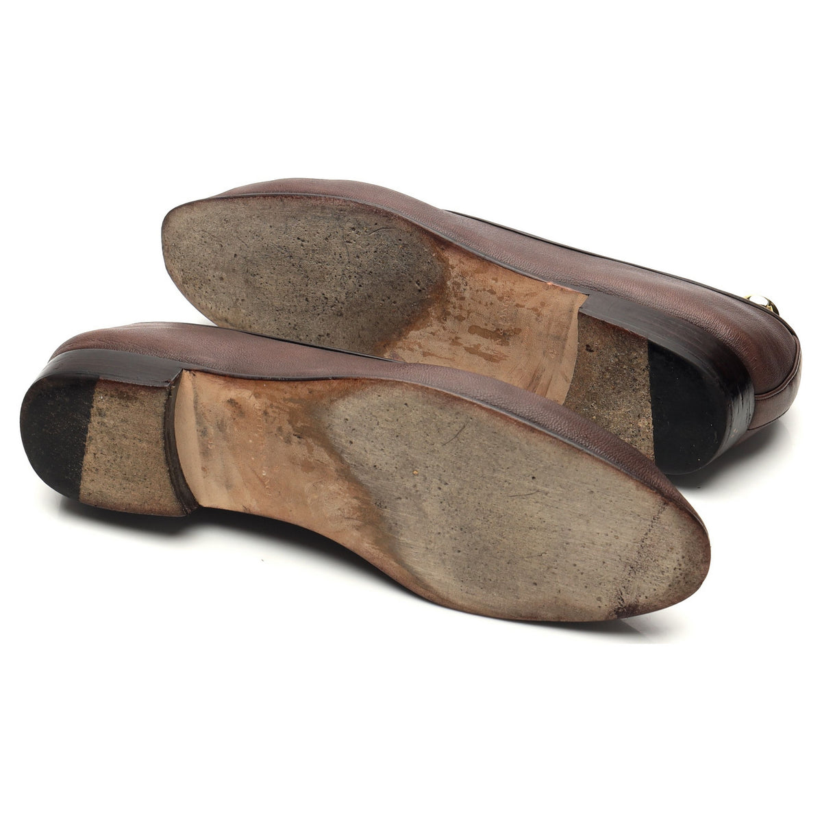 'Sagan Bow' Dark Brown Leather Slip On Loafers UK 11 / UK 11.5