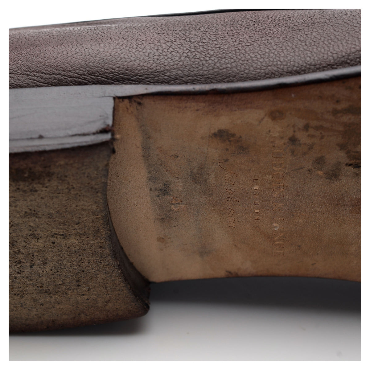 'Sagan Bow' Dark Brown Leather Slip On Loafers UK 11 / UK 11.5