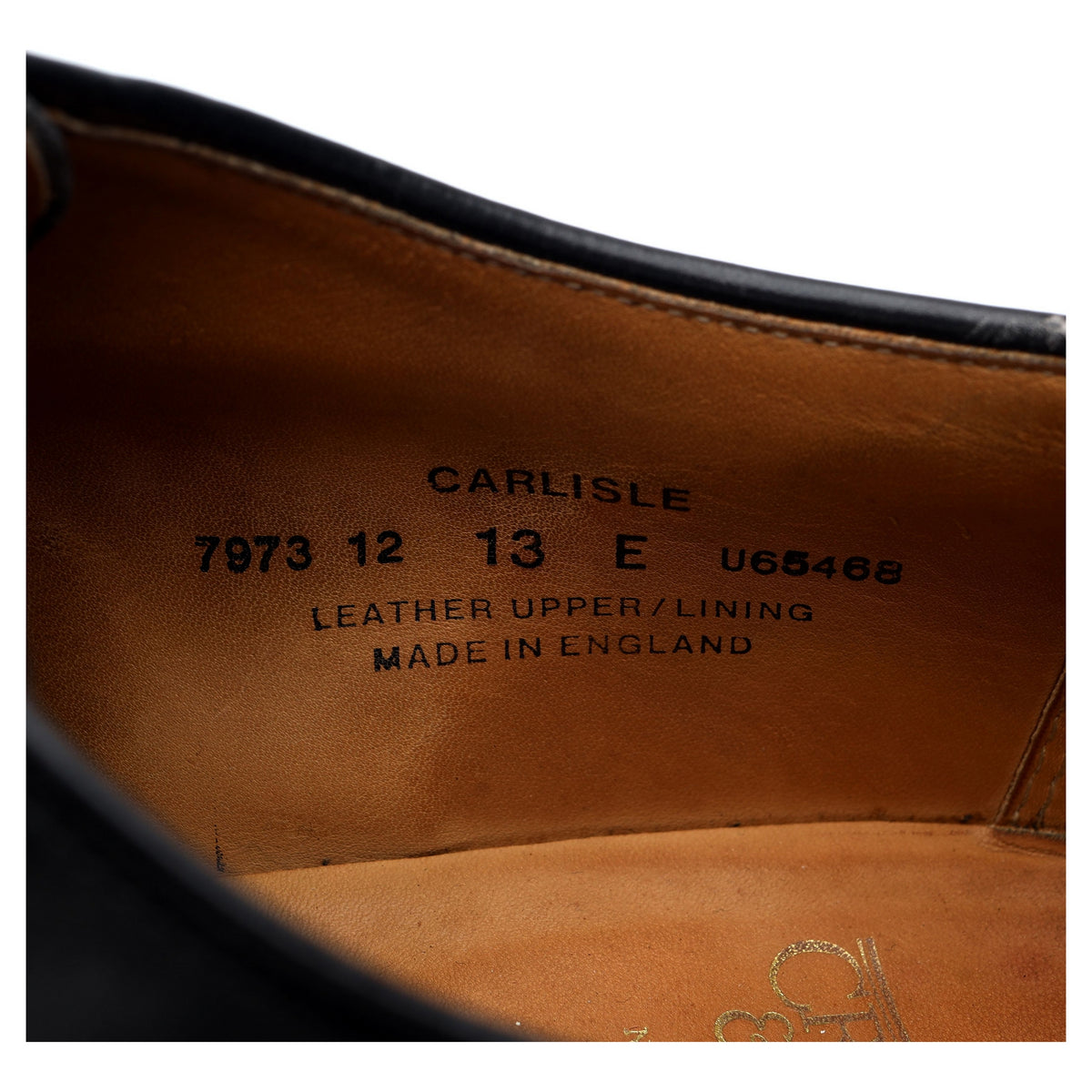 'Carlisle' Black Leather Derby UK 13 E