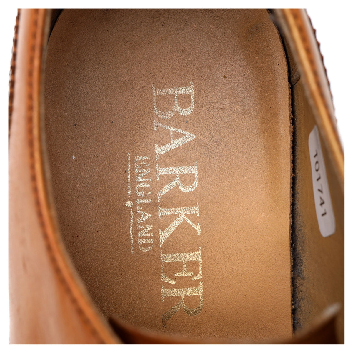 Tan Brown Leather Derby Brogues UK 9 F