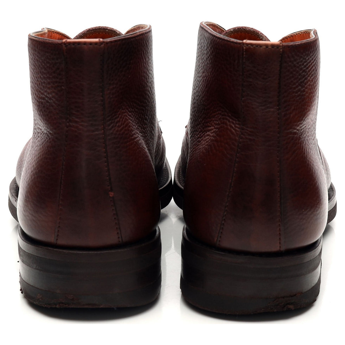 Brown Grain Leather Chukka Boots UK 9.5 F