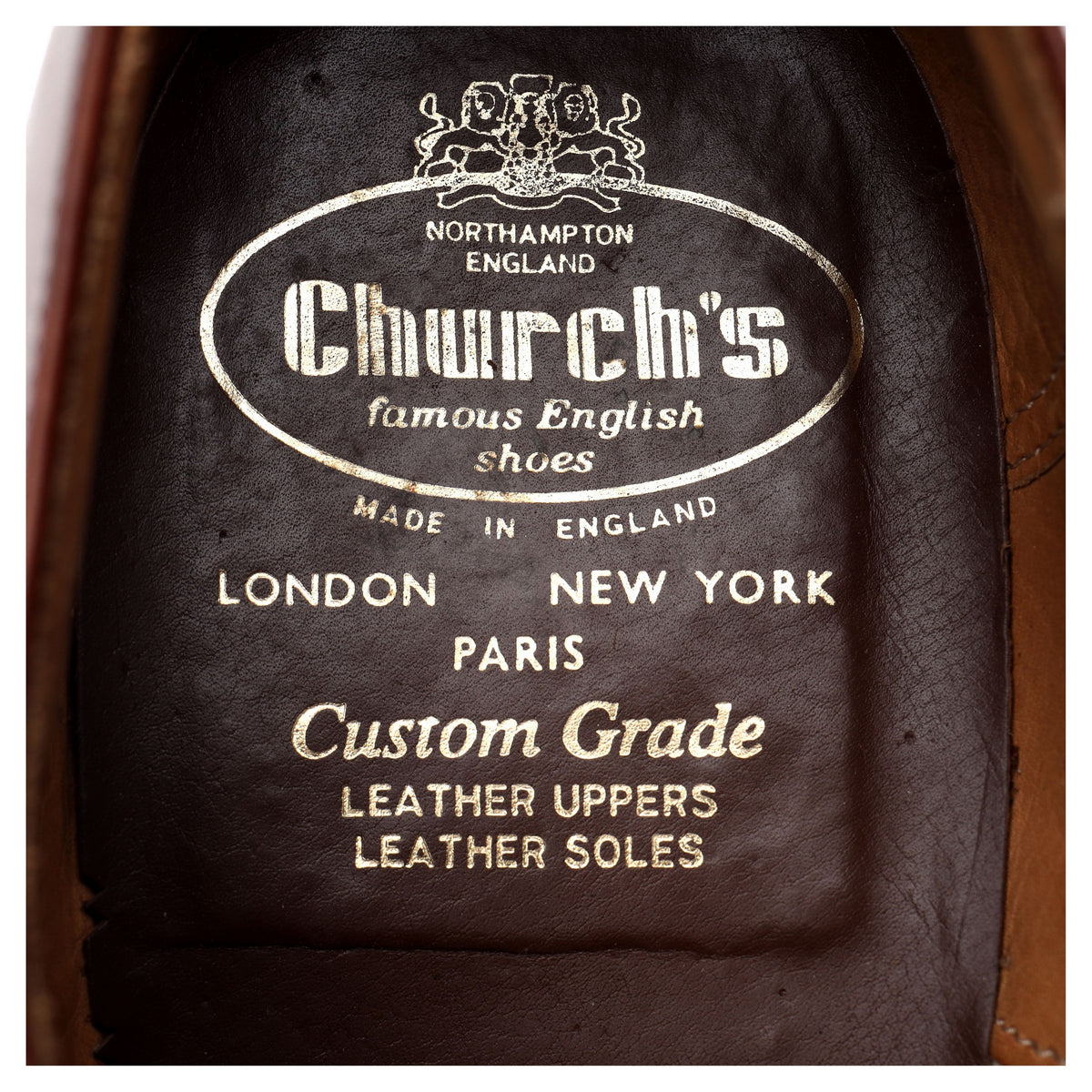 'Consul' Tan Brown Leather Oxford UK 9 F