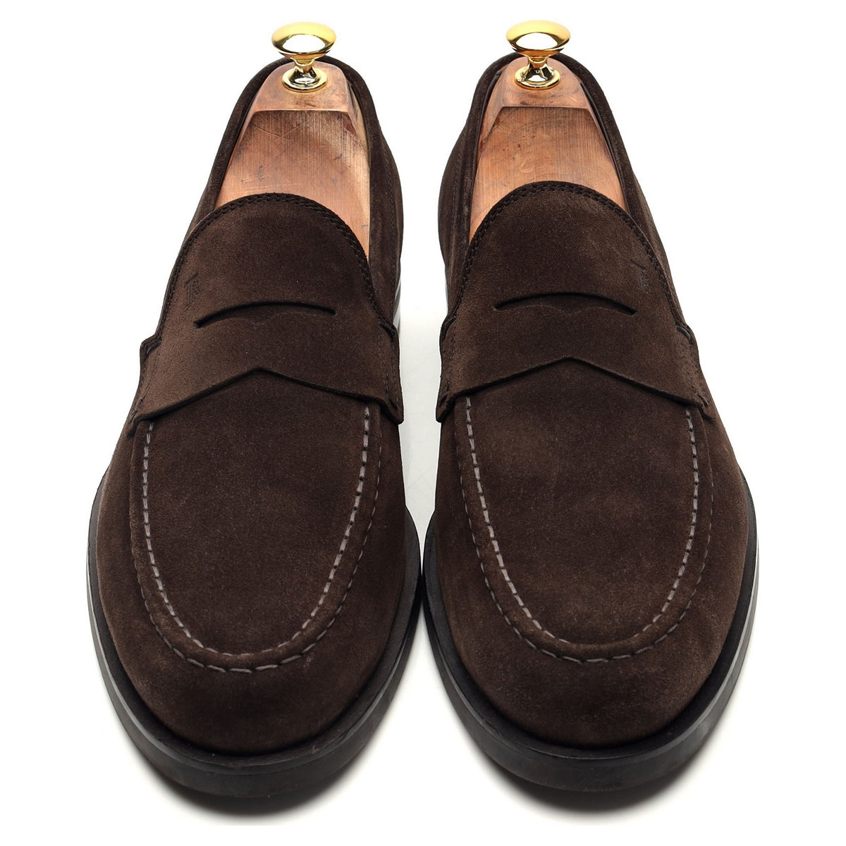 Dark Brown Suede Loafers UK 10