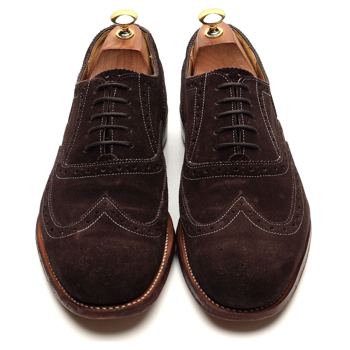 'Dylan' Dark Brown Leather Oxford Brogues UK 9 F