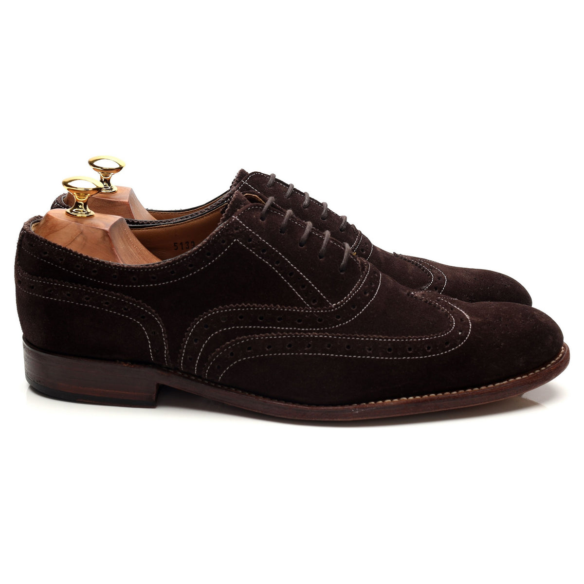 'Dylan' Dark Brown Leather Oxford Brogues UK 9 F