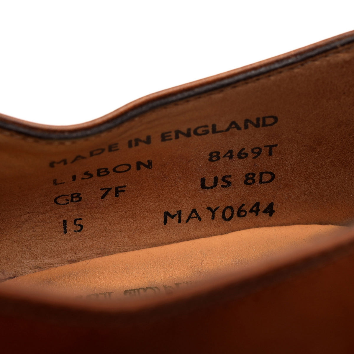 '8469T' Tan Brown Leather Oxford UK 7 F