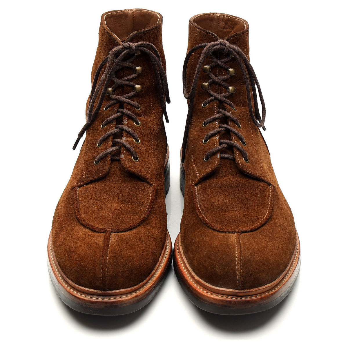 'Grover' Snuff Brown Suede Split Toe Boots UK 10 G