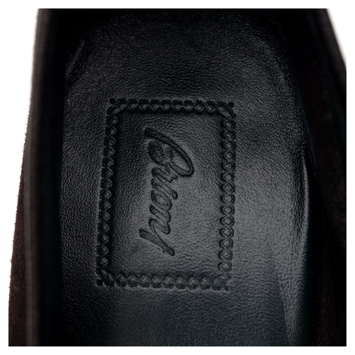 'Lukas' Dark Brown Suede Tassel Loafers UK 10