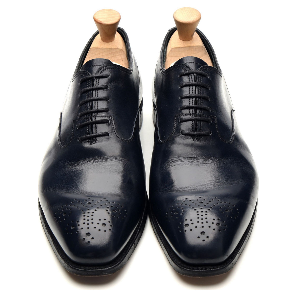 Navy Blue Leather Oxford UK 10 E