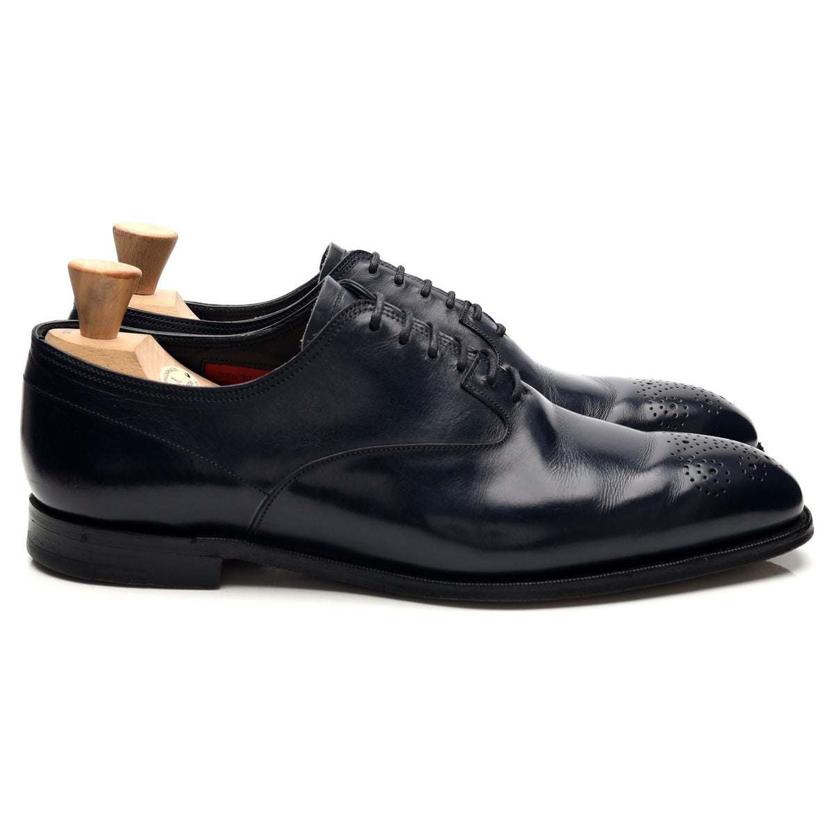 Navy Blue Leather Oxford UK 10 E