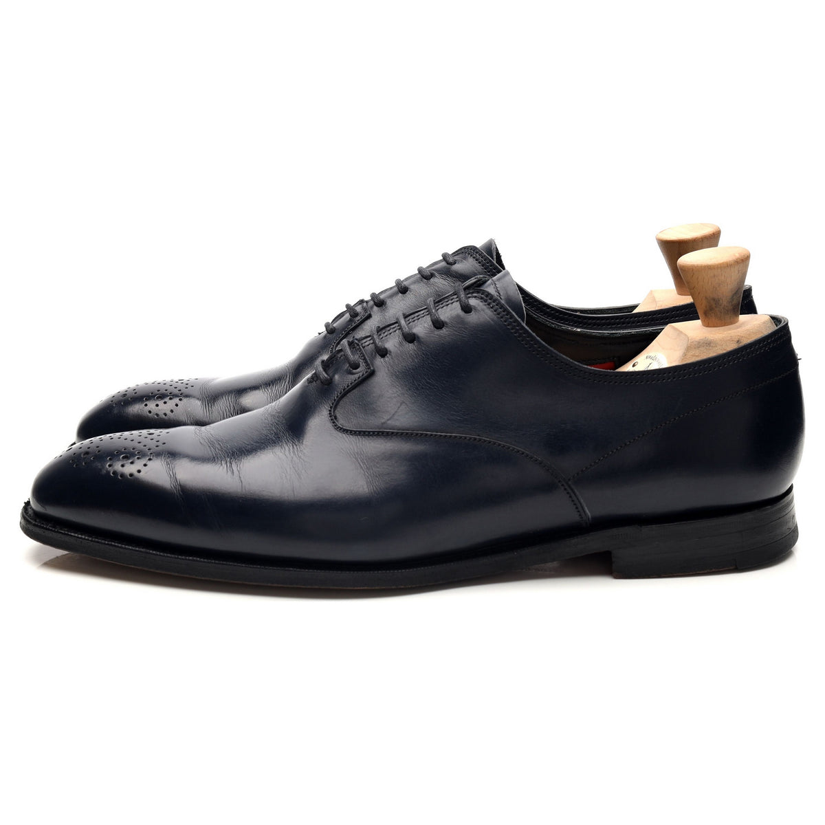 Navy Blue Leather Oxford UK 10 E
