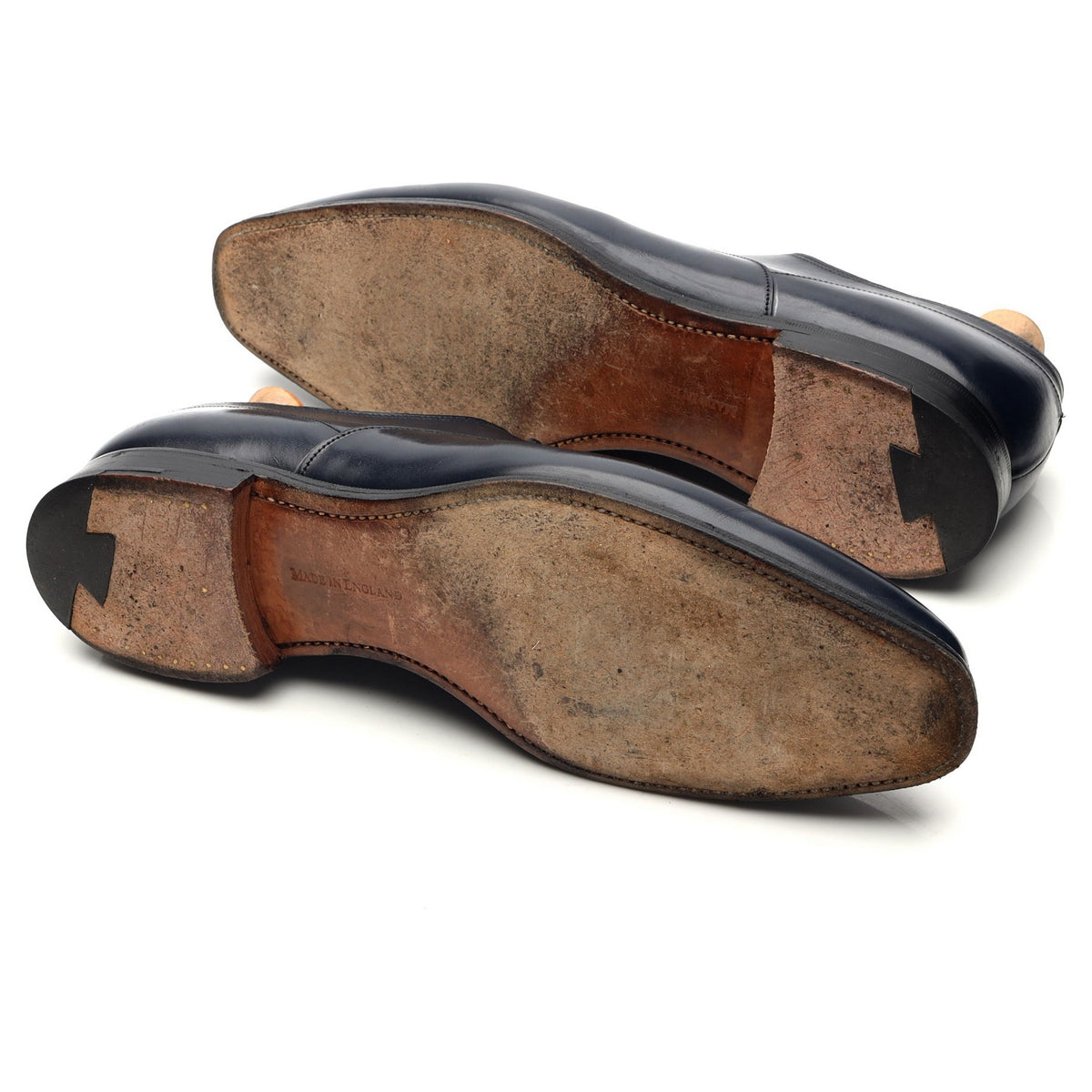 Navy Blue Leather Oxford UK 10 E