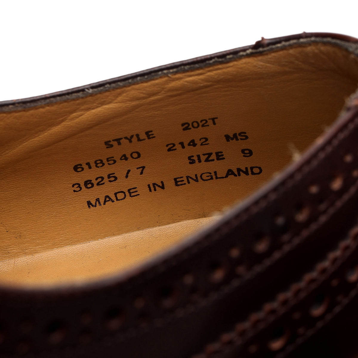 '202' Brown Leather Oxford Brogues UK 9 G