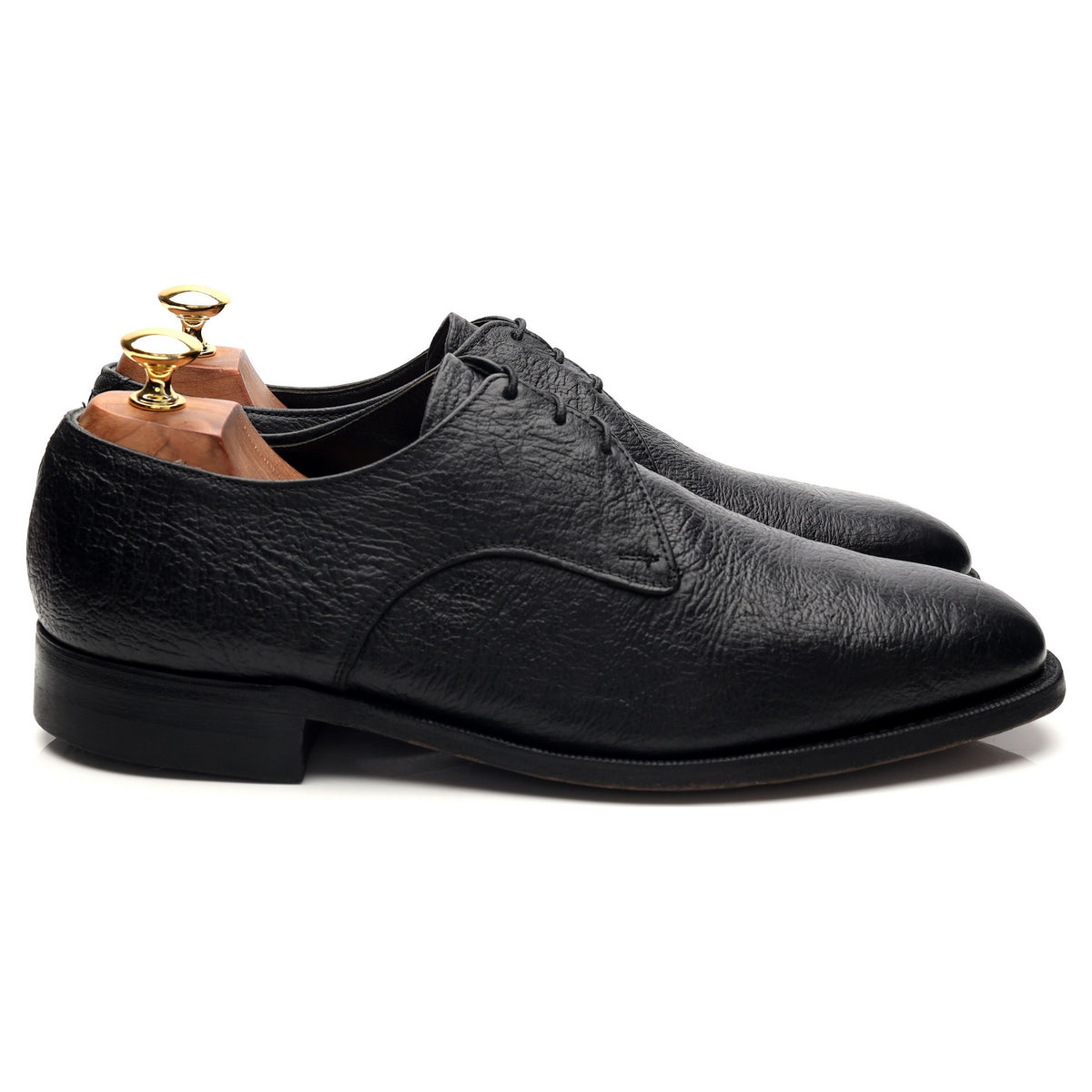 'Imperial' Black Kudu Antelope Leather Derby UK 9 US 10 E