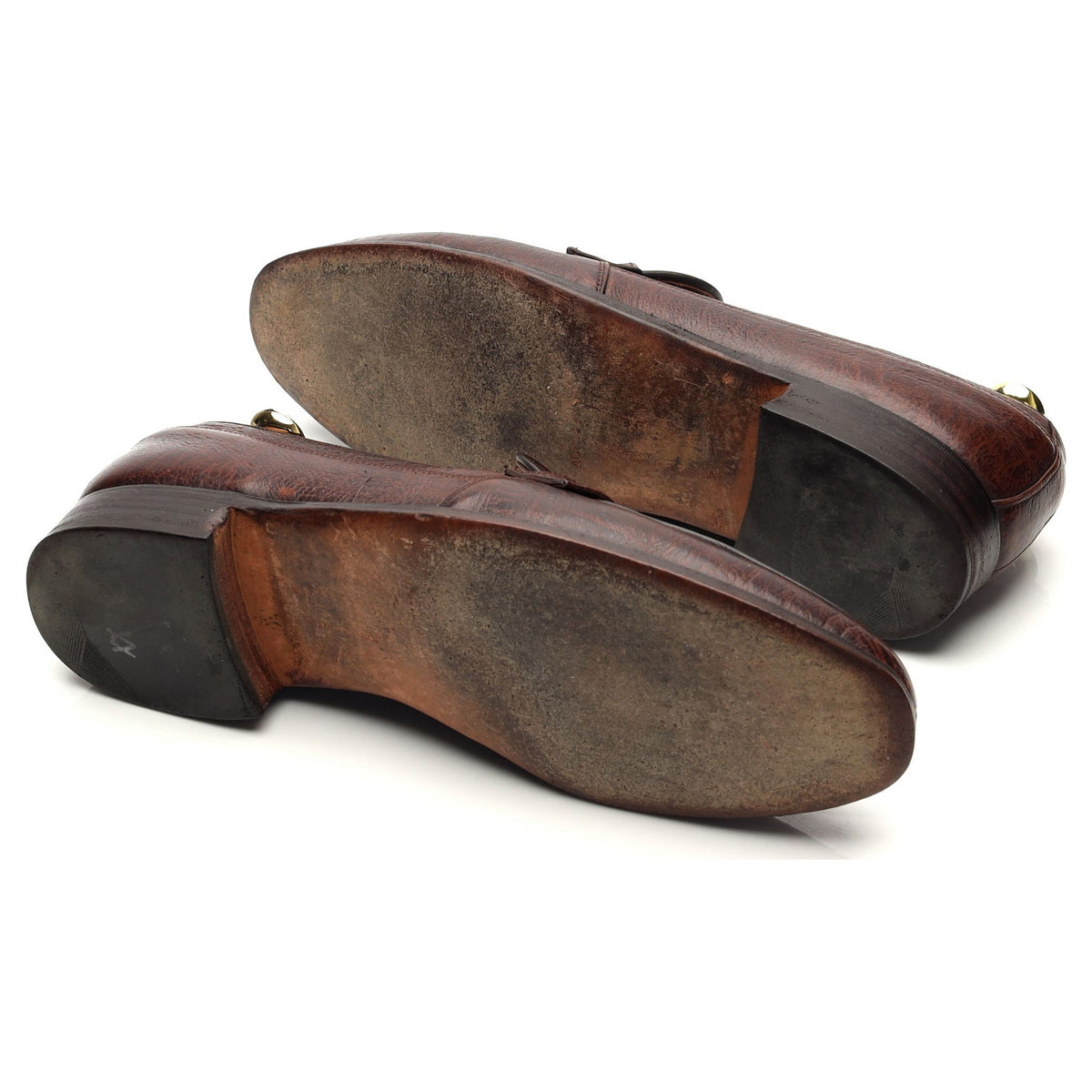 Brown Antelope Leather Tassel Loafers UK 8 US 9 D