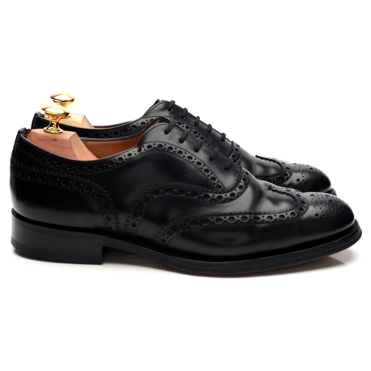 'Burwood' Black Leather Oxford Brogues UK 7 G
