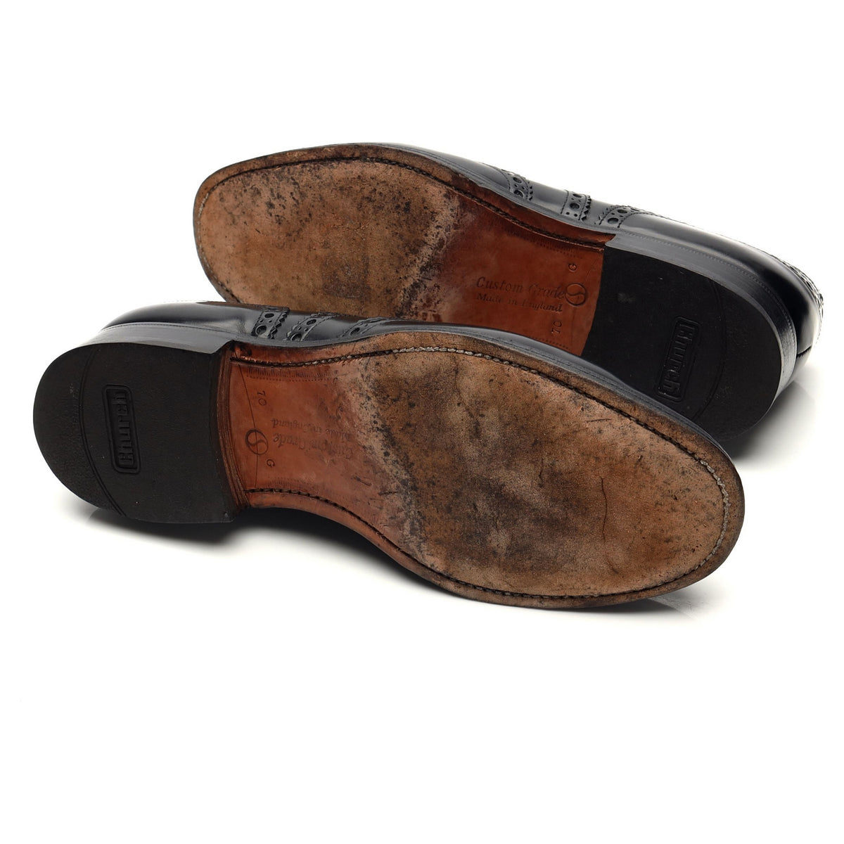 'Burwood' Black Leather Oxford Brogues UK 7 G