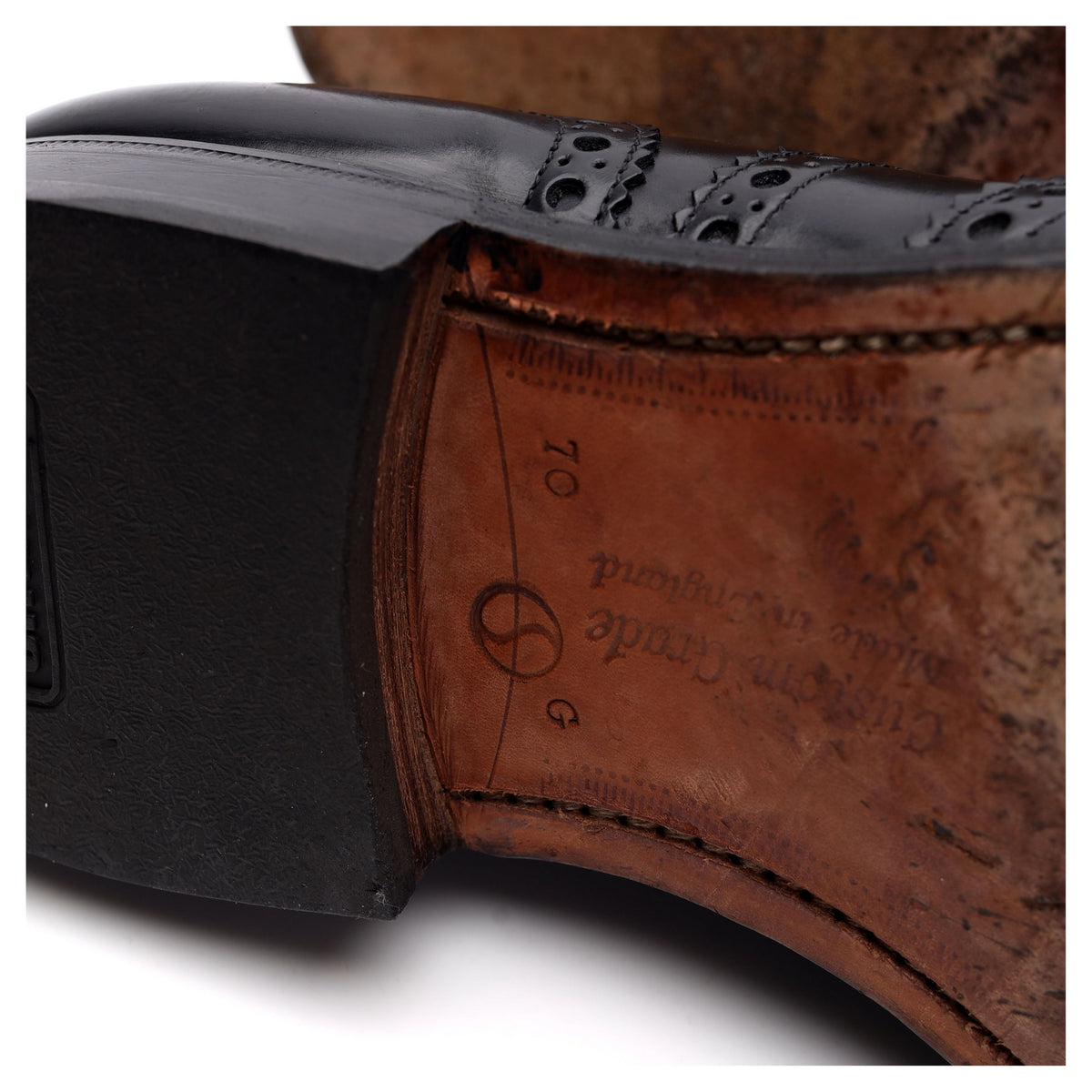 'Burwood' Black Leather Oxford Brogues UK 7 G