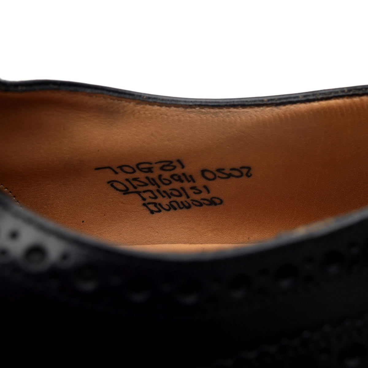 'Burwood' Black Leather Oxford Brogues UK 7 G