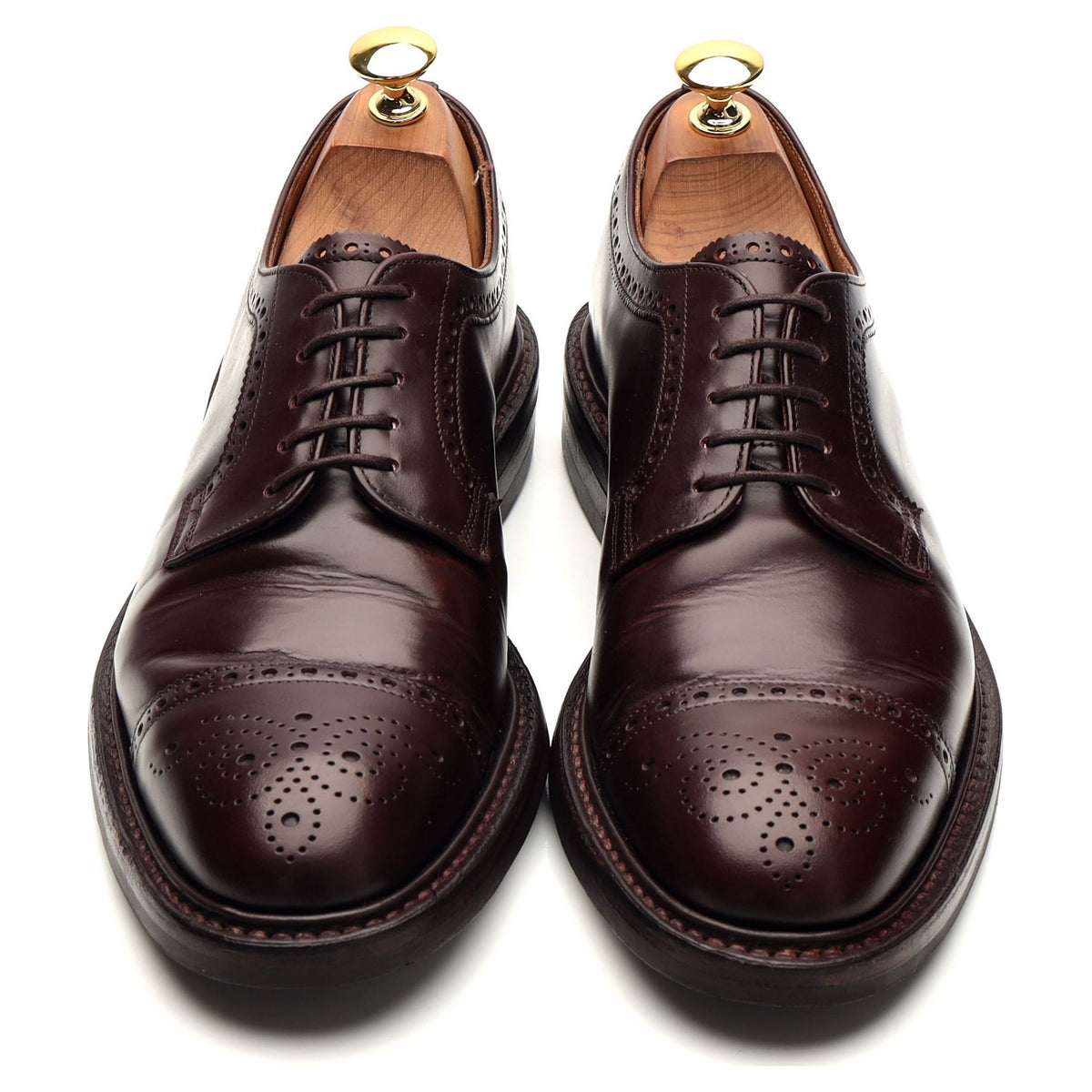 'George IV' Burgundy Leather Derby Brogue UK 7 F
