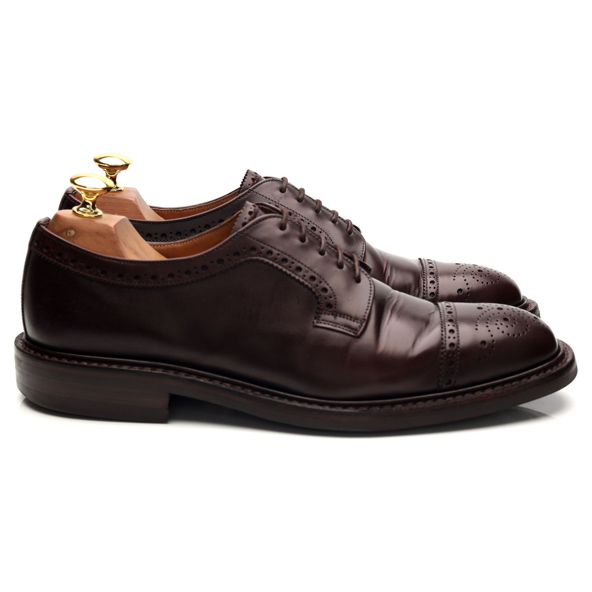'George IV' Burgundy Leather Derby Brogue UK 7 F