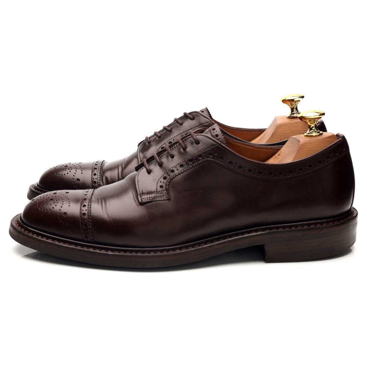 'George IV' Burgundy Leather Derby Brogue UK 7 F