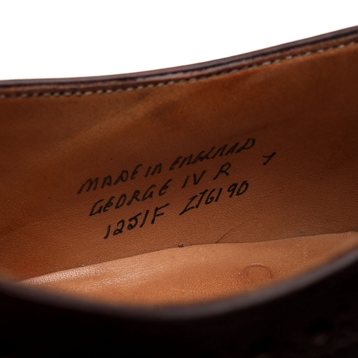 'George IV' Burgundy Leather Derby Brogue UK 7 F