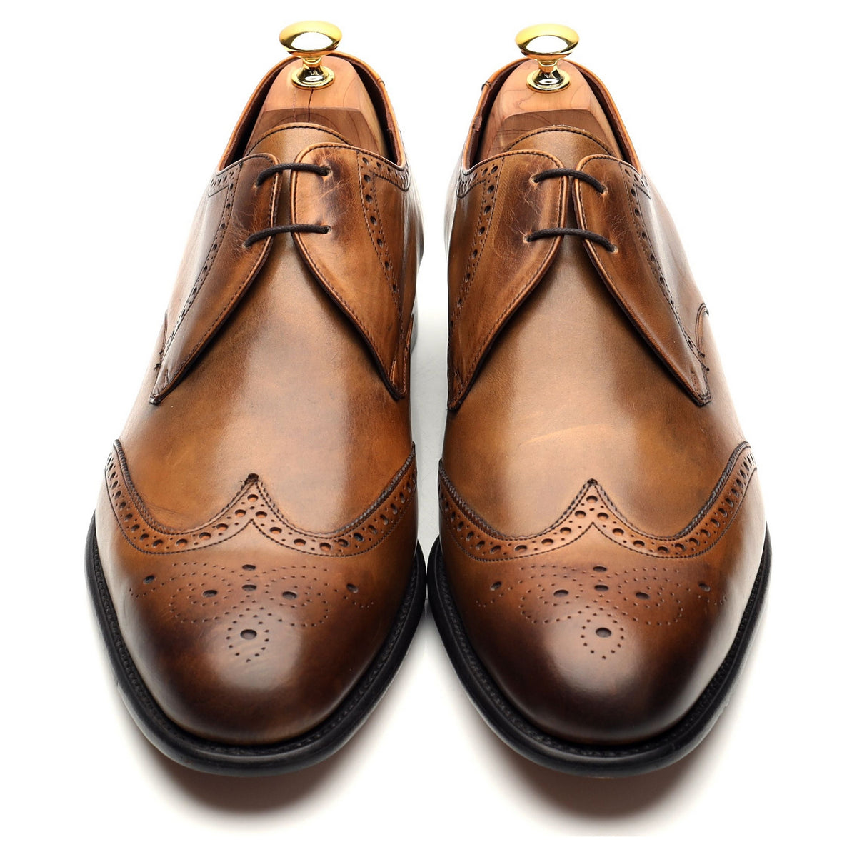 'Connery' Brown Leather Derby Brogues UK 12 F