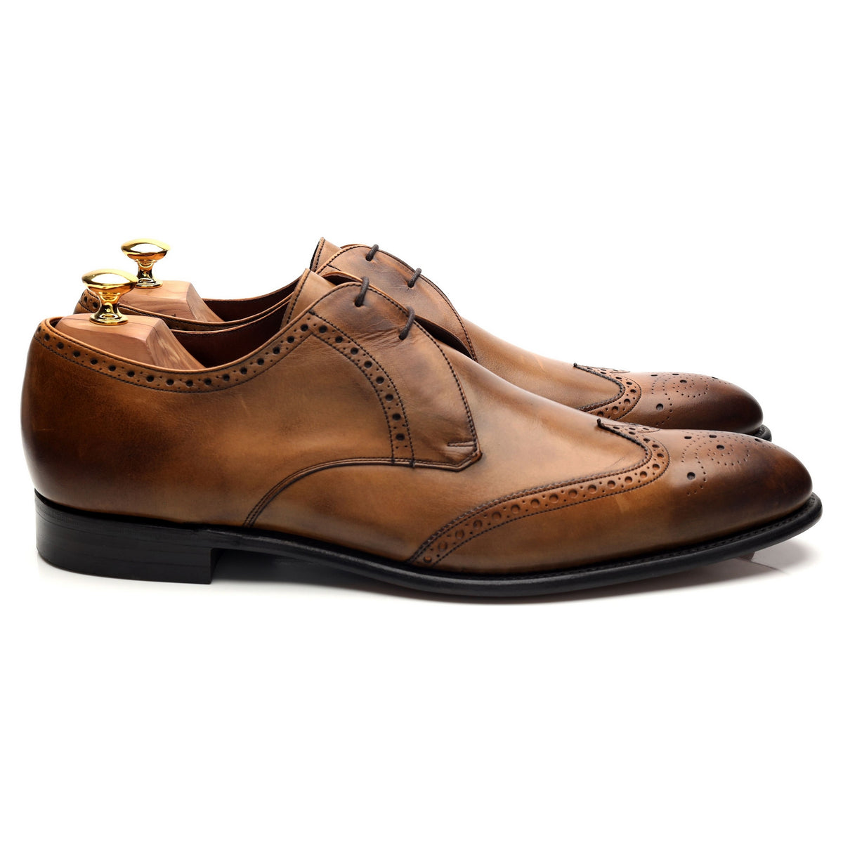'Connery' Brown Leather Derby Brogues UK 12 F