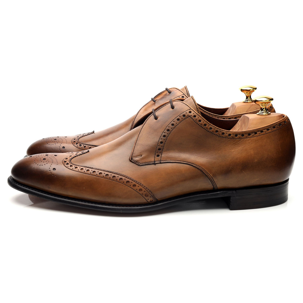 'Connery' Brown Leather Derby Brogues UK 12 F